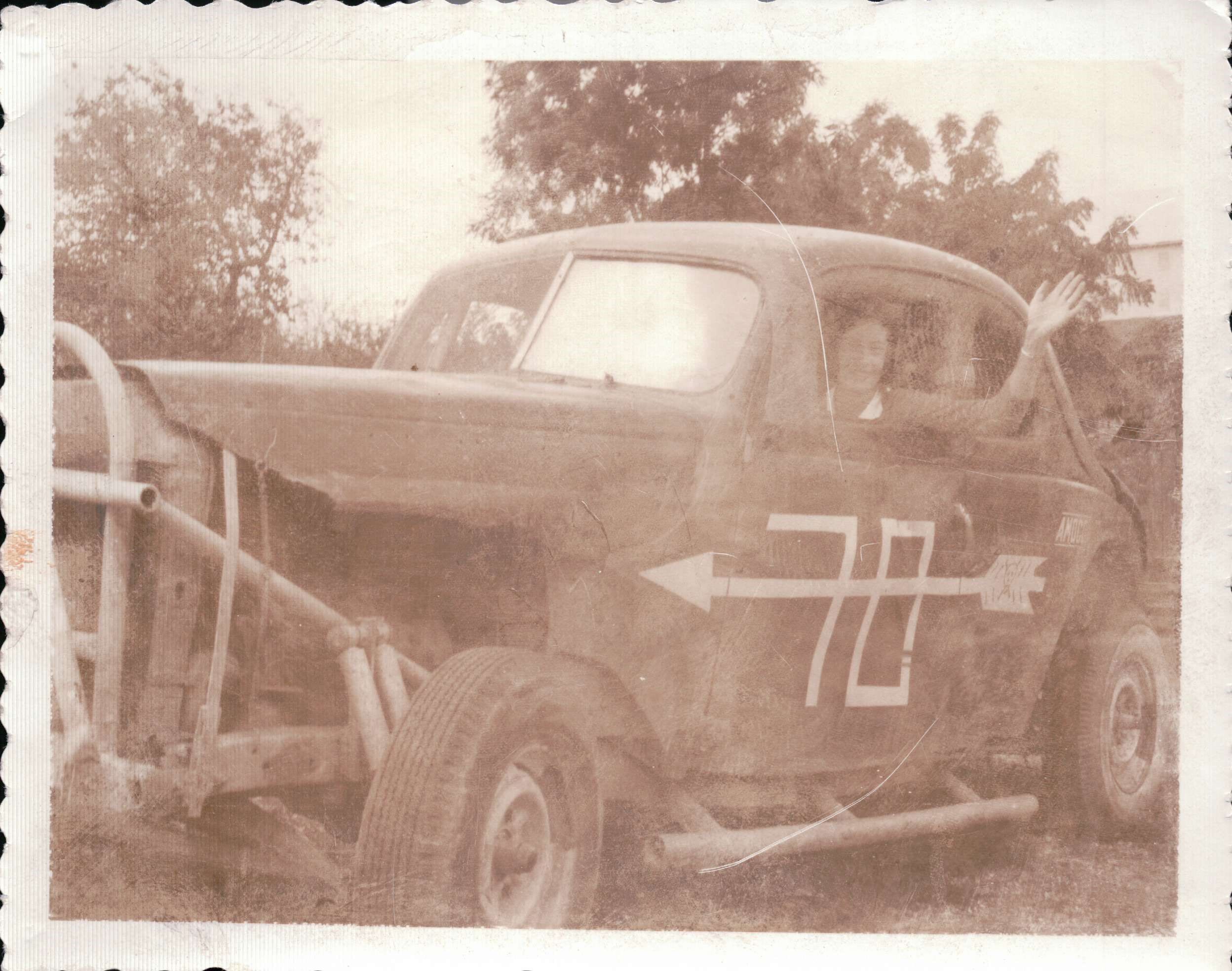 Shirley Hershberger preparing for race.