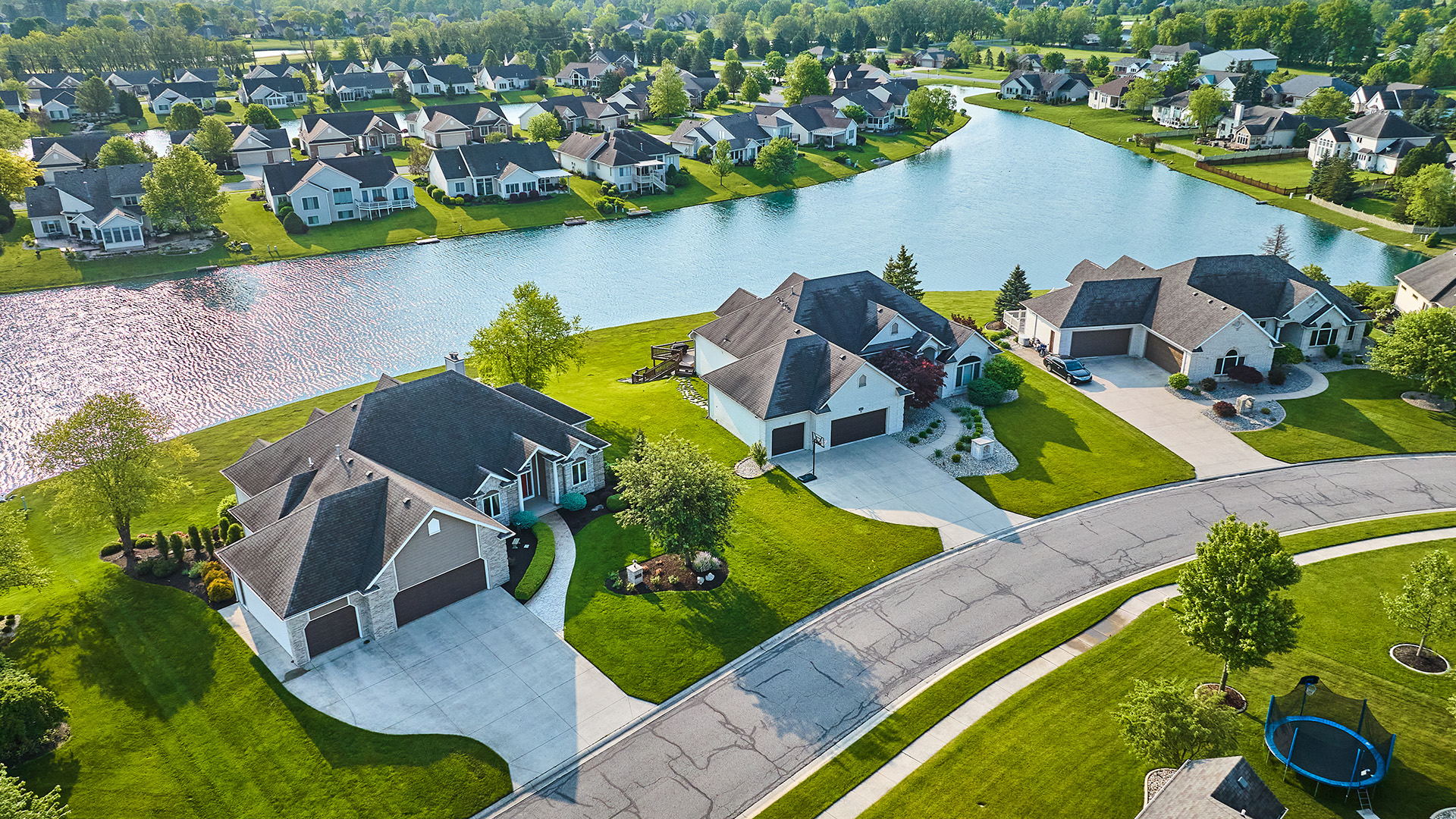 Large Homes in a subdivision.