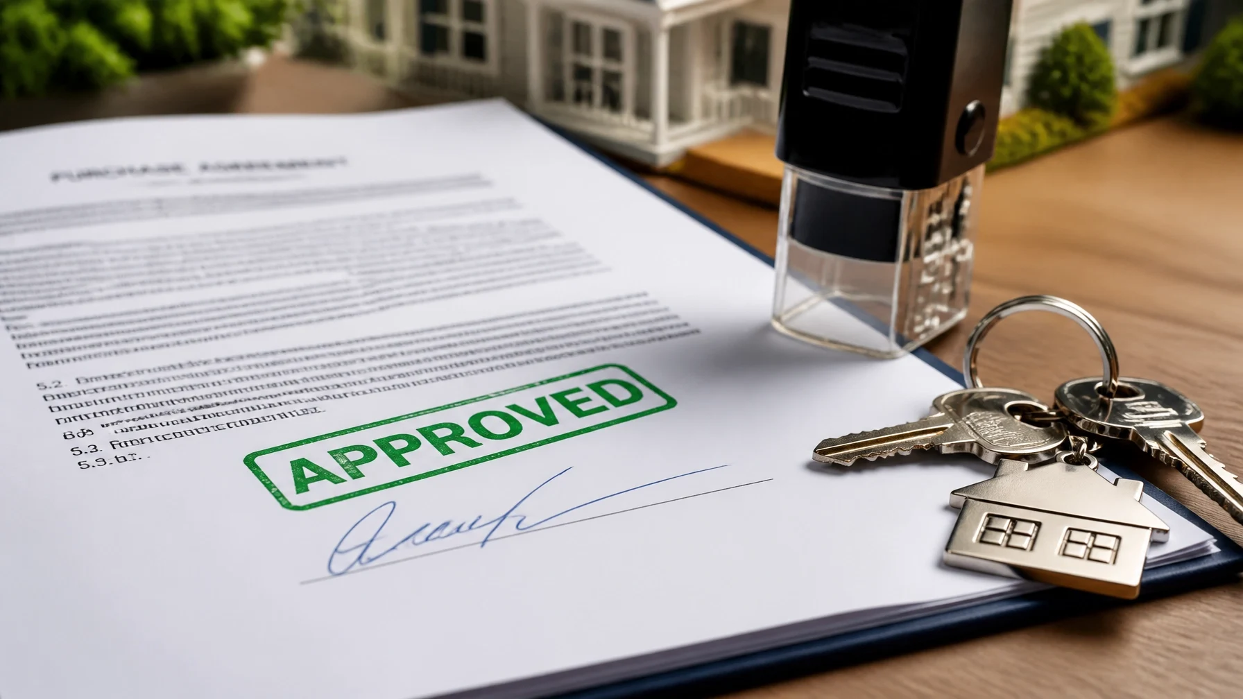 A mortgage approval document with an 