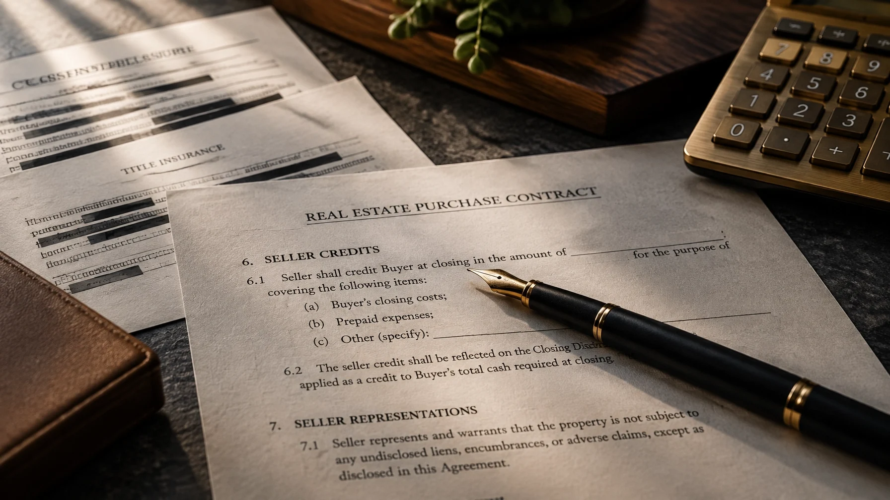 Writing a Seller Credit Into the Contract Without Surprises at Closing
