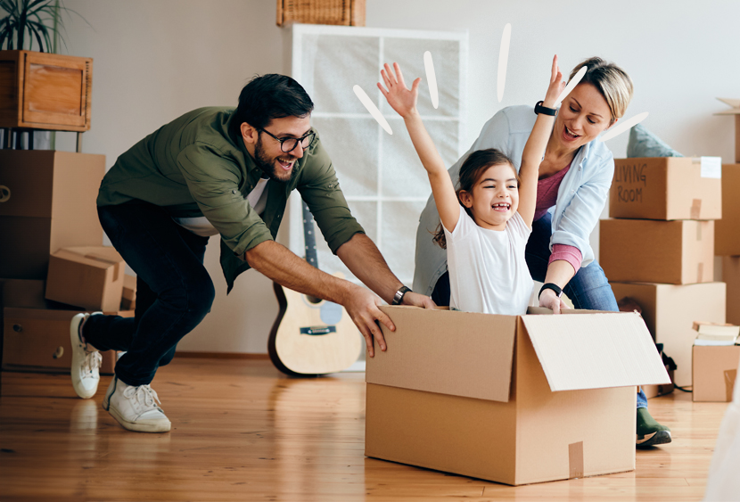 Family moving into their home, bought using Cash2Keys