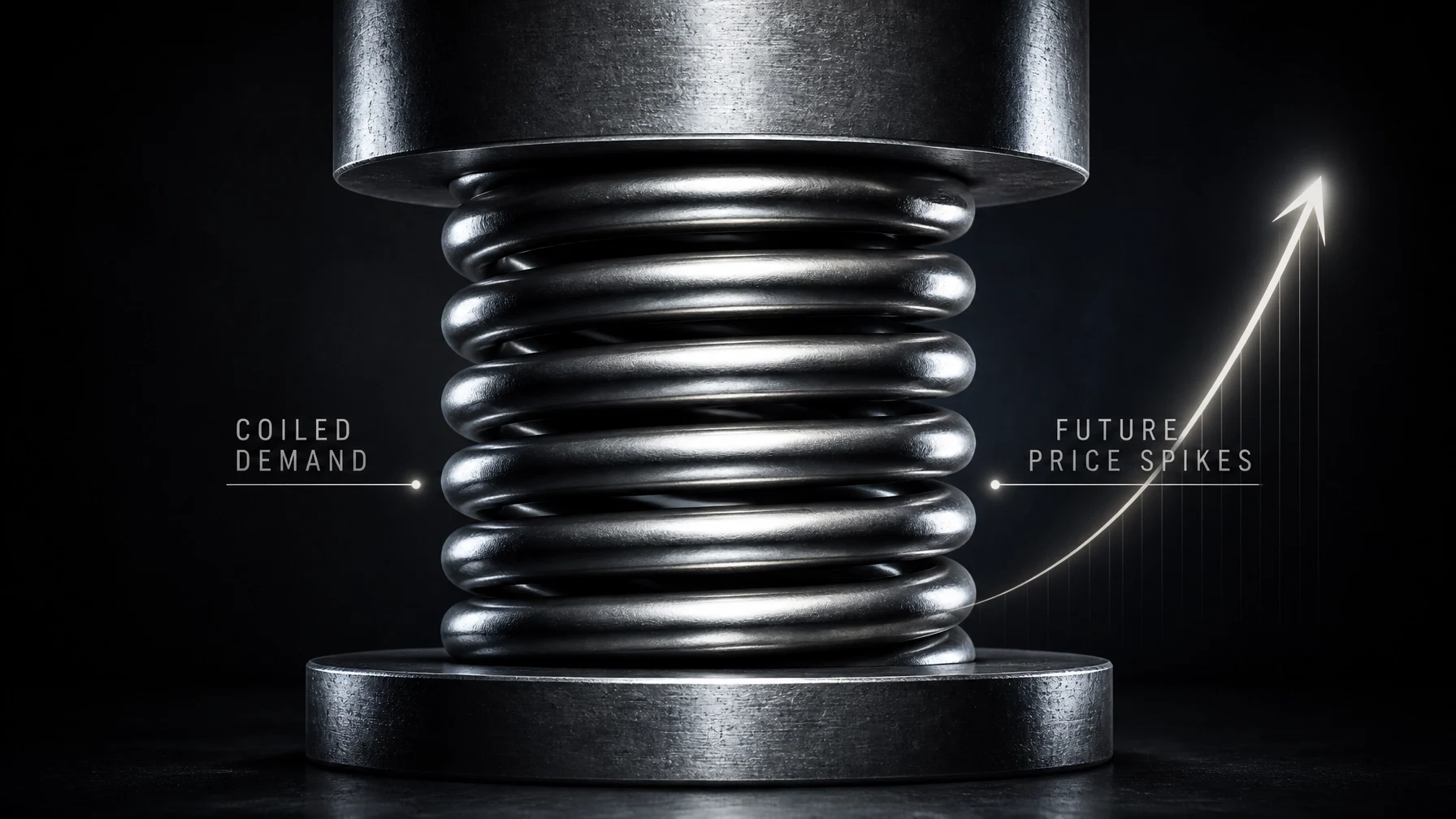A compressed spring.