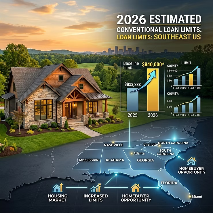 2026 Conventional Loan Limits: What Southeast Homebuyers Need to Know