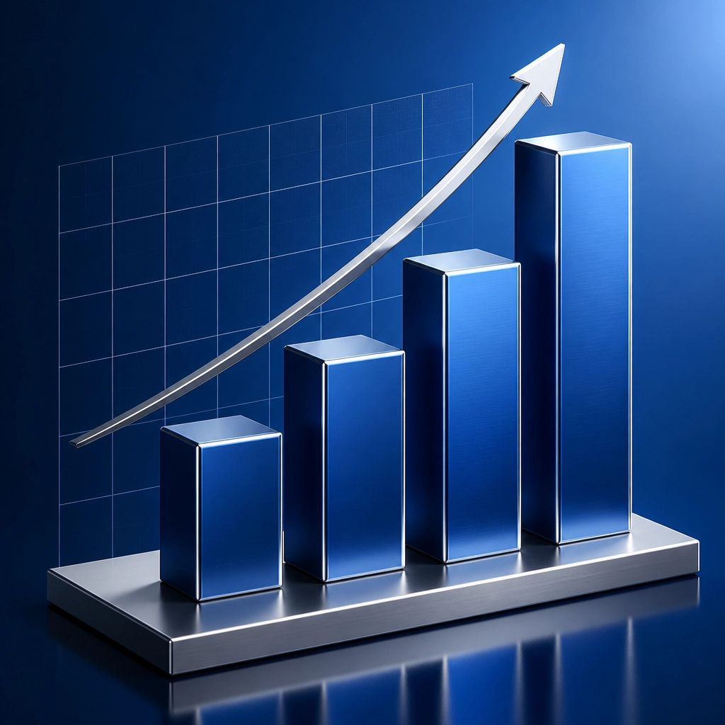 3d image of a blue graph