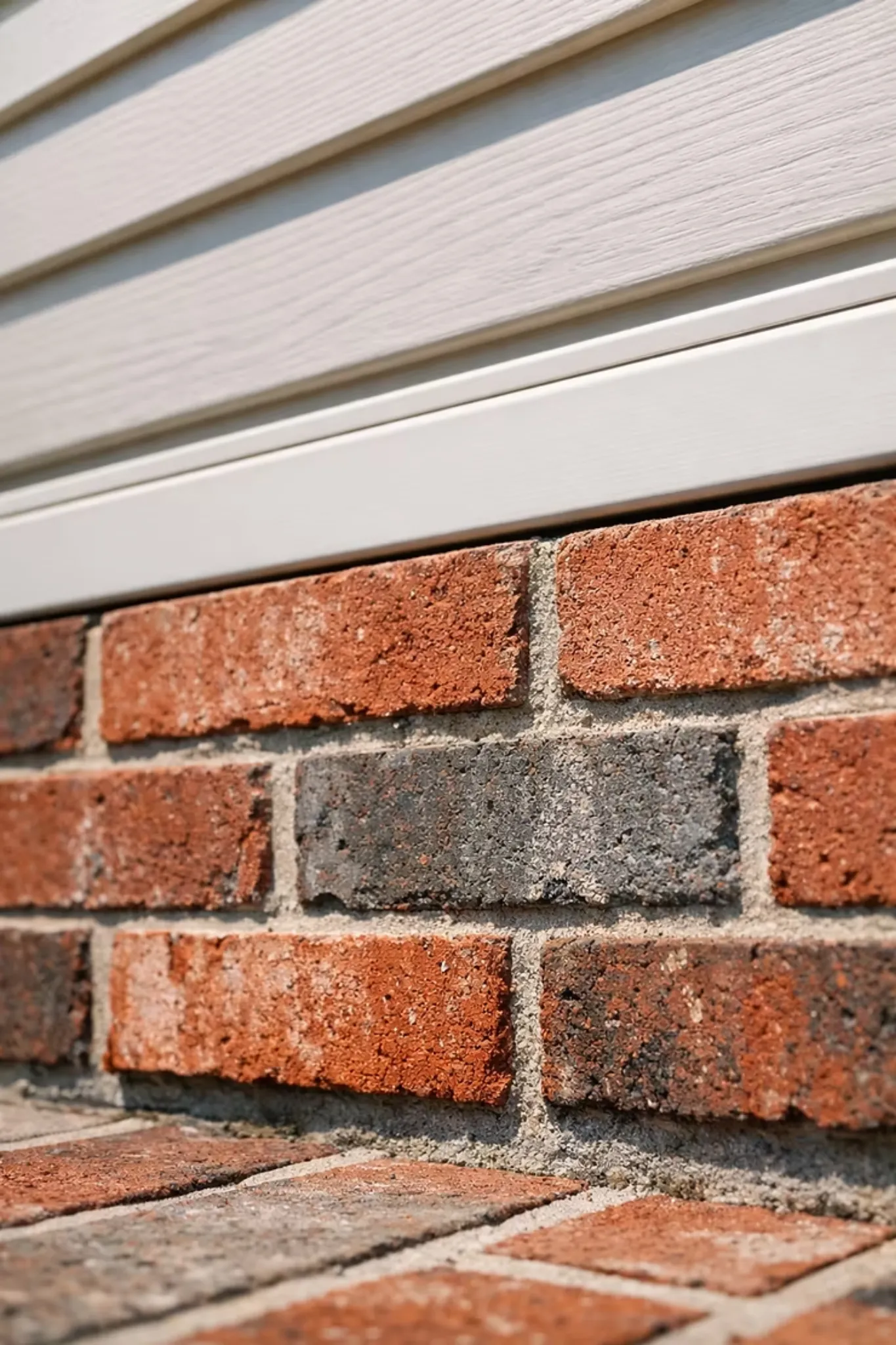 Close up of brickwork on a house.