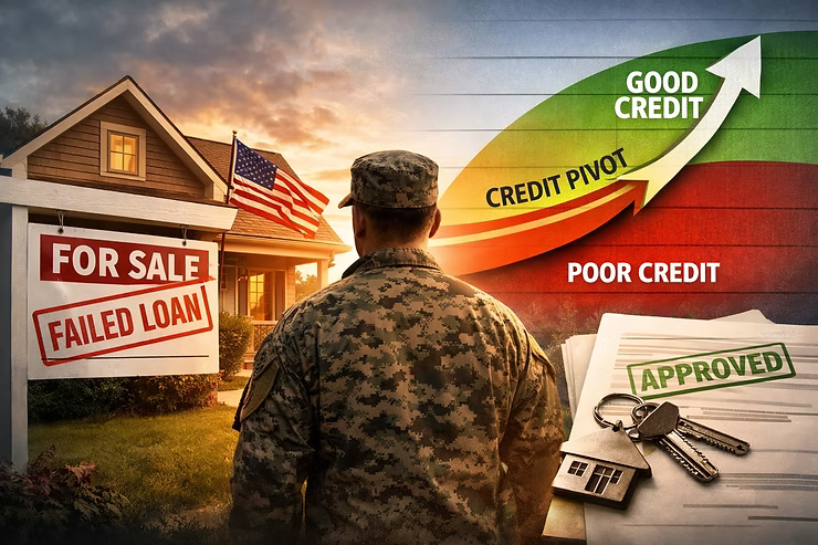 A veteran is facing consequences of credit regarding loans.